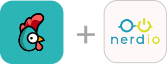 Rewst and nerdio logos.